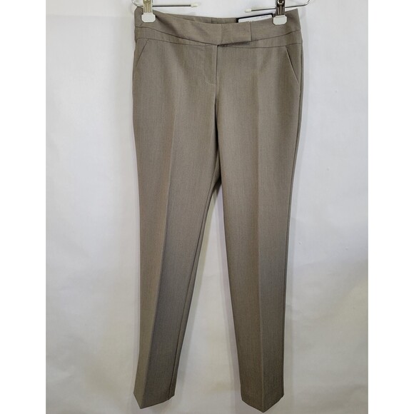 Worthington modern fit straight leg pants German chocolate heather size 2P NWT - Picture 1 of 13